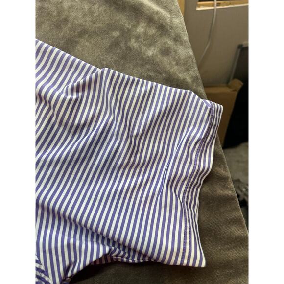 Footjoy FJ Purple Striped Golf Performance Short Sleeve Polo Shirt Mens XL - Picture 2 of 4